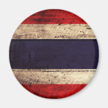 Alte hölzerne Thailand-Flagge Magnete