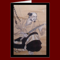 Alte japanische Samurai-Malerei karten