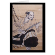 Alte japanische Samurai-Malerei Karten