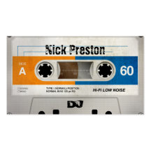 Alte Kassette DJ-Visitenkarte