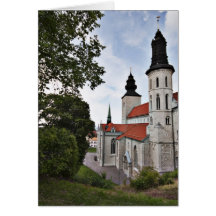 Alte Kirche in Visby Schweden Grußkarte