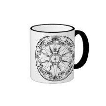 Alte Kompass-Rose (B&W) Tasse