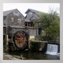 Alte Mühle bei Pigeon Forge TN Plakatdruck