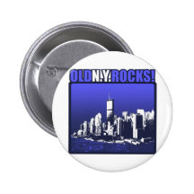Alte N.Y.-Felsen! Anstecknadelbutton
