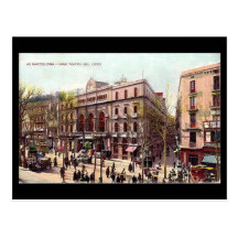 Alte Postkarte, Barcelona, Gran Teatro Del Liceo