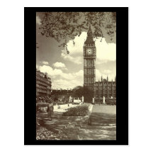 Alte Postkarte, London, Big Ben