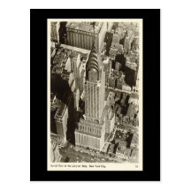 Alte Postkarte, New York City, Chrysler-Gebäude