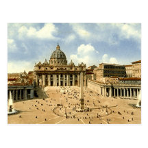 Alte Postkarte, Rom, St Peter und Vatikans