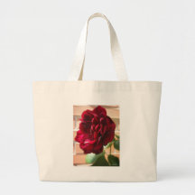 Alte Rote Rose - einfach Leinentasche