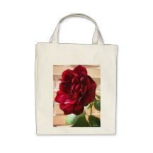 Alte Rote Rose Einkaufstaschen
