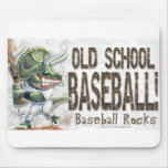 Alte Schulbaseball Dino! Mousepad