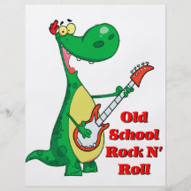alte SchulRock'n'Rolldinosaurier, der Gitarre spie Flyer
