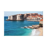 Alte Stadt von Dubrovnik und von adriatischem Meer Leinwand Druck