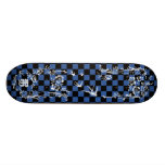 Alte Tätowierung Checkboard - Blau u. Schwarzes Individuelle Skateboarddecks