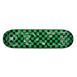 Alte Tätowierung Checkboard - Grün u. Schwarzes Individuelle Skateboards