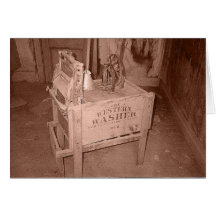 Alte Waschmaschinen-Karte
