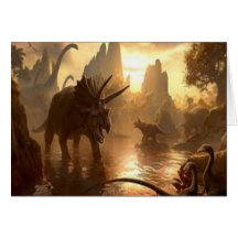 alter Dinosaurier Grußkarten