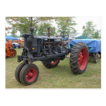 Alter Gas-Motor-Traktor Postkarten