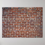 Alter geschädigter Backsteinmauer-Hintergrund Posterdruck
