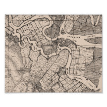 Alter Karten-Atlas Altamaha Fluss Georgia USA Brow Fotodrucke