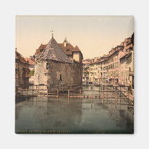 Alter Palast und Kanal, Annecy, Frankreich Kühlschrankmagnet