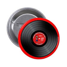 Alter Rocker-Typ-Vinylaufzeichnungs-Knopf Anstecknadelbuttons