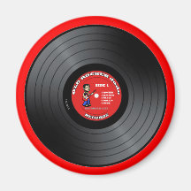 Alter Rocker-Typ-Vinylaufzeichnungs-Magnet Kühlschrankmagnet