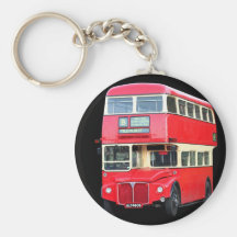 Alter roter London-Bus von gegen 1950 Schlüsselband