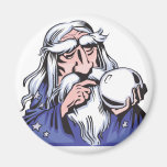 alter weißer Zauberer MERLIN Kühlschrankmagnet