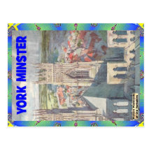 ALTER YORKSHIRE- - YORK-MÜNSTER POSTKARTE