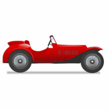 Altes antikes Sport-Auto Ausschnitte