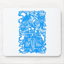Altes chinesisches Symbol: Gott der Tür (V3) Mousepads