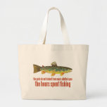 Altes Fischen-Sprichwort Leinentasche