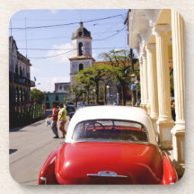 Altes klassisches amerikanisches Auto in Guanabaco Untersetzer