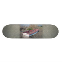 Altes rustikales Reihen-Boot Skateboarddecks