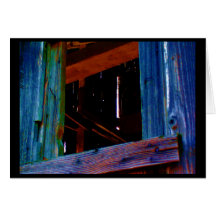 Altes Scheunen-Fenster Grußkarte