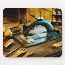 Altmodische Nähmaschine Mousepad