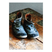 Altmodische Schuhe Einladungskarte