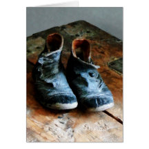 Altmodische Schuhe Karte