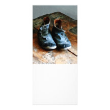 Altmodische Schuhe Werbekarten
