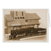 Altmodisches vorbildliches Zug-Foto Grußkarte