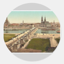 Altstadt, Dresden, gesehen vom Ministerium des Kri Sticker