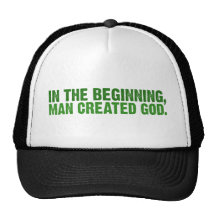 Am Anfang stellte Mann Gott her Baseballcaps