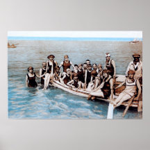 Am Seegegen 1910 Vintagen Plakat
