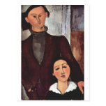 Amadeo Modigliani - Lipchitz und Ehefrau 1917 im Ö Postkarte