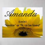 Amandanamensbedeutung Plakatdrucke