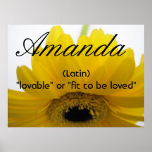 Amandanamensbedeutung Plakatdrucke