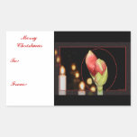 Amaryllis-Weihnachten Rechrteckaufkleber