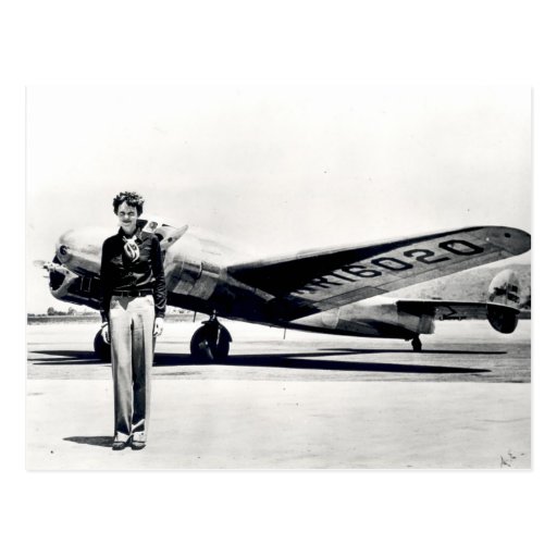 Amelia Earhart Postkarte