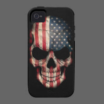 American Flag Skull on Black casemate hüllen